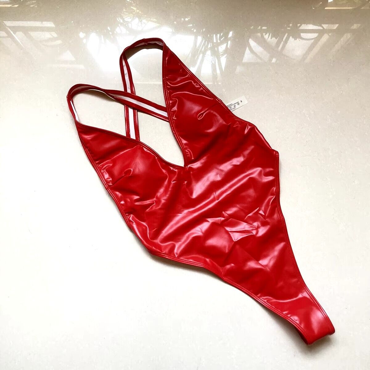 Hot new Sexy PU Thong One Piece Swimsuit Swimwear Cut Out Monokini Bathing Suits - Picture 23 of 25