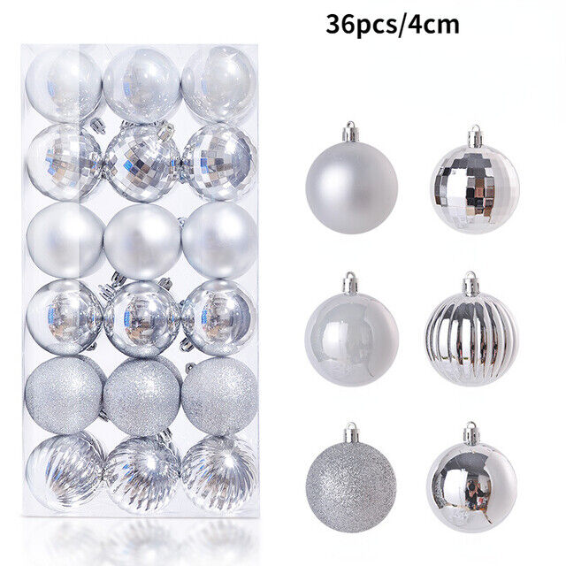 36 Pcs Christmas Ball Ornaments Shatterproof Decorations Set for Xmas Tree Balls - Picture 14 of 20
