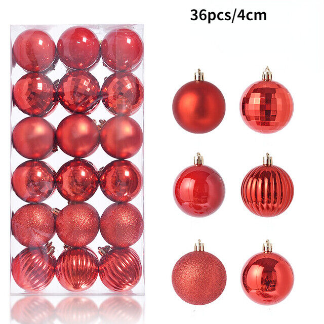 36 Pcs Christmas Ball Ornaments Shatterproof Decorations Set for Xmas Tree Balls - Picture 15 of 20