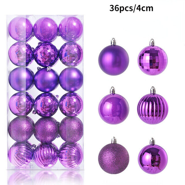 36 Pcs Christmas Ball Ornaments Shatterproof Decorations Set for Xmas Tree Balls - Picture 16 of 20