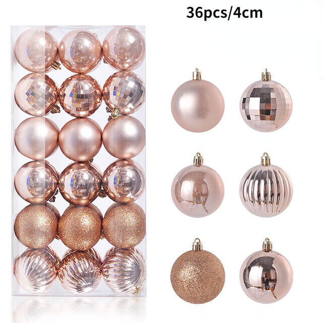 36 Pcs Christmas Ball Ornaments Shatterproof Decorations Set for Xmas Tree Balls - Picture 18 of 20