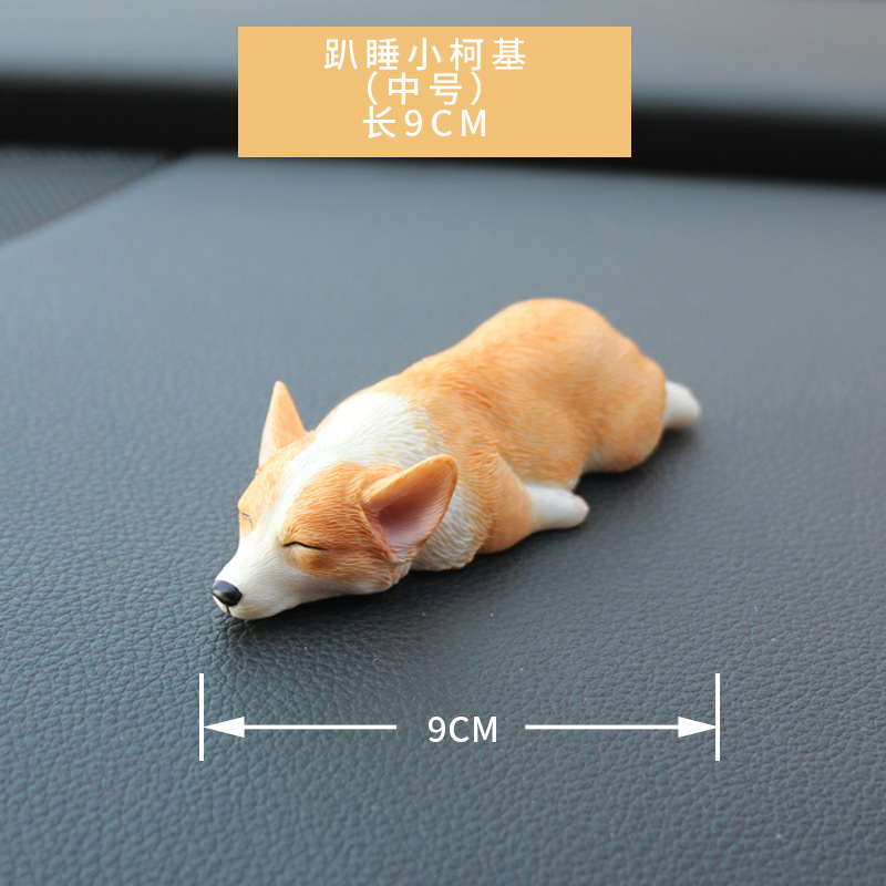 Genuine corgi dog model car accessories simulation cute creative car cake doll - Picture 23 of 26