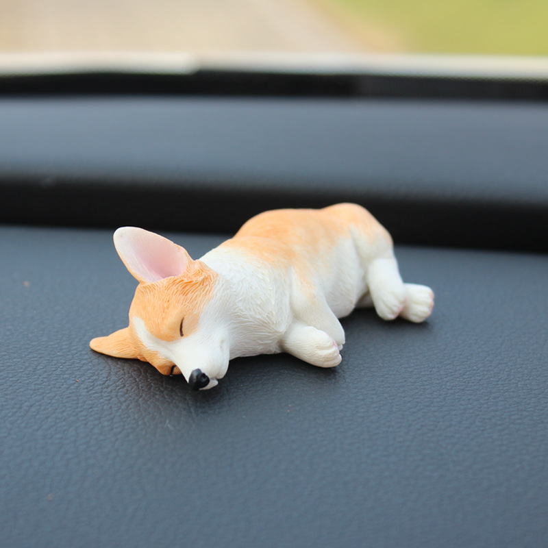Genuine corgi dog model car accessories simulation cute creative car cake doll - Picture 24 of 26