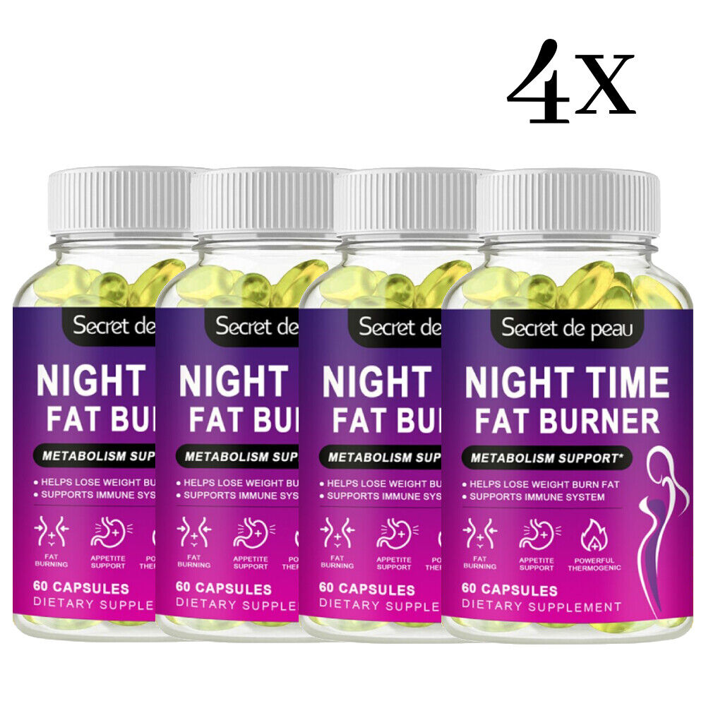 Night Time Fat Burner Supplement - Weight Loss Appetite Suppressant Detox Pills