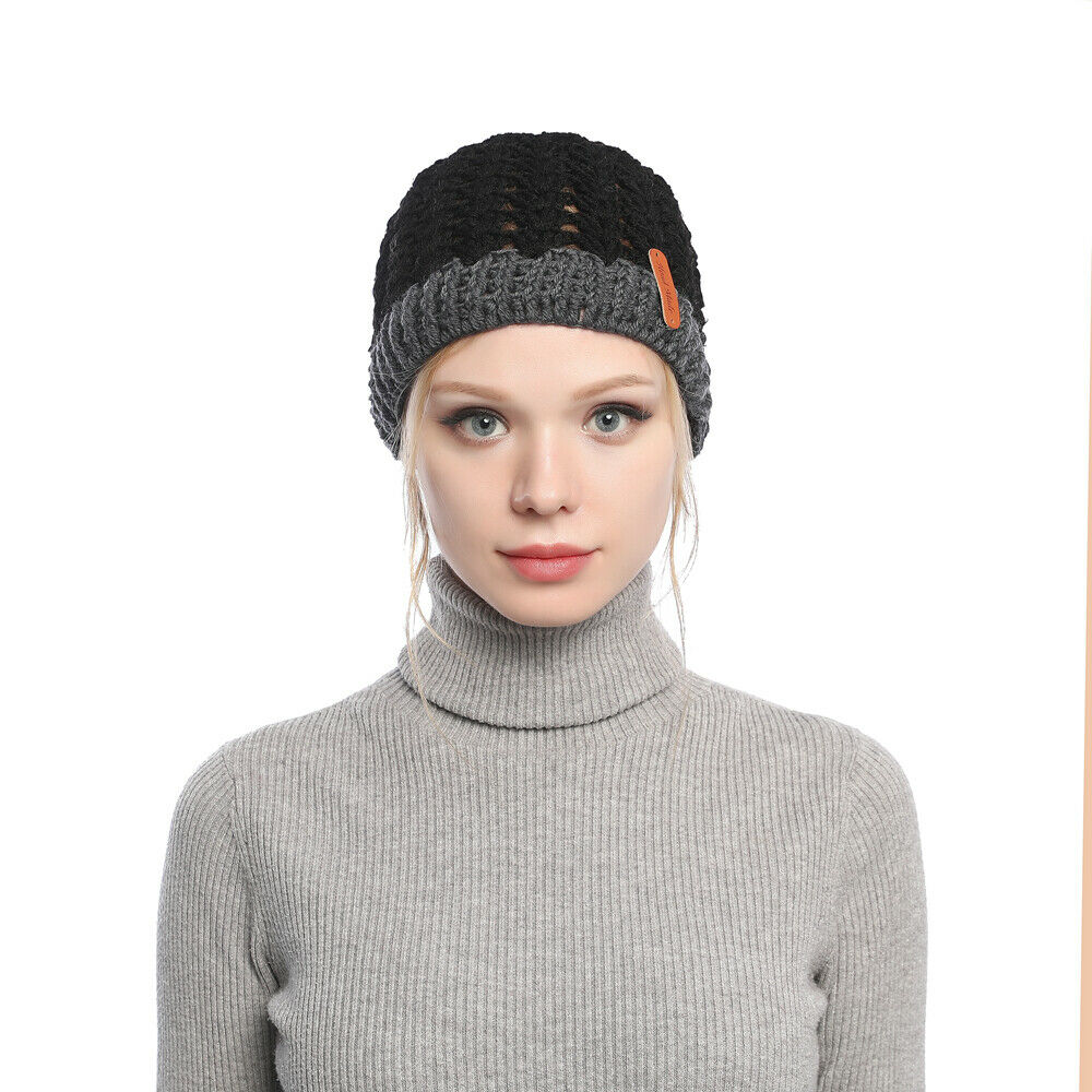 Mujeres Invierno Tejido Hueco Top Cola de Caballo Gorro Cálido Exterior Corredor Sombrero Gorra - Imagen 25 de 35