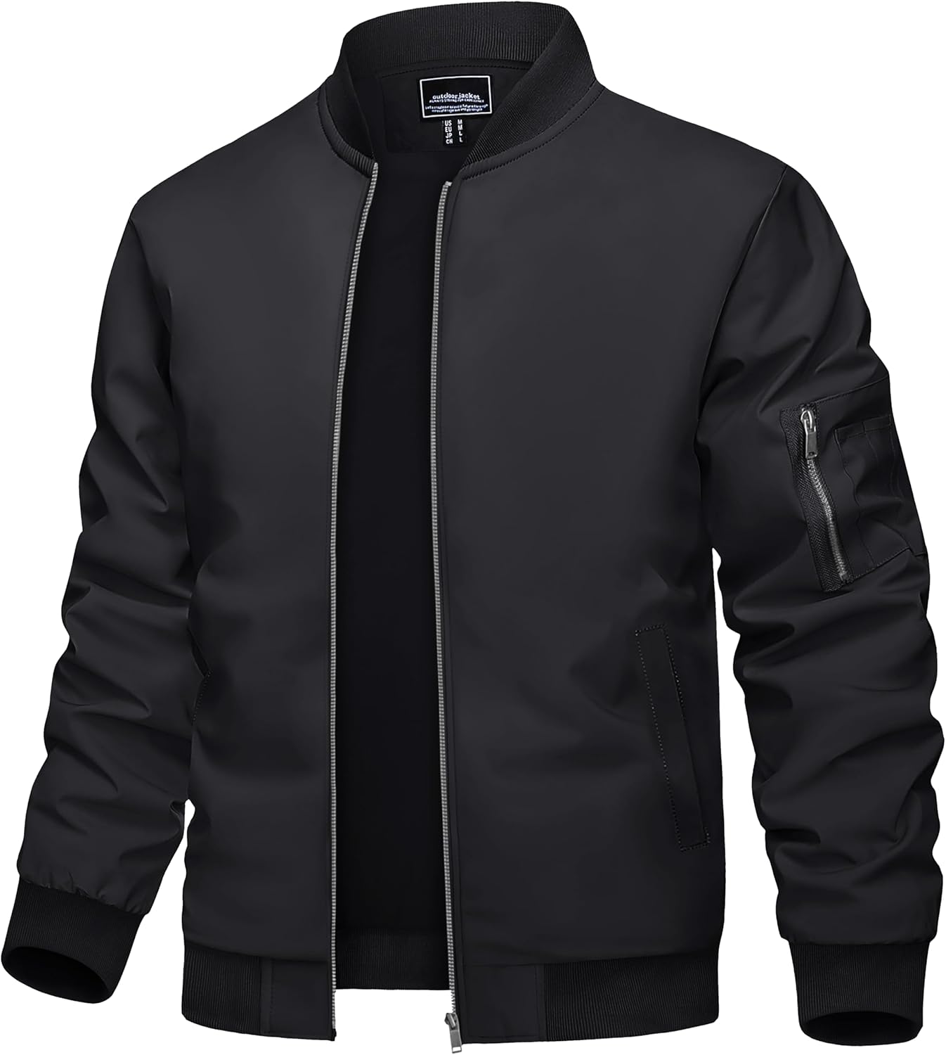 Men's Jacket Lightweight Casual Spring Fall Windbreaker Zip Up Coat with Pocket - Picture 22 of 56