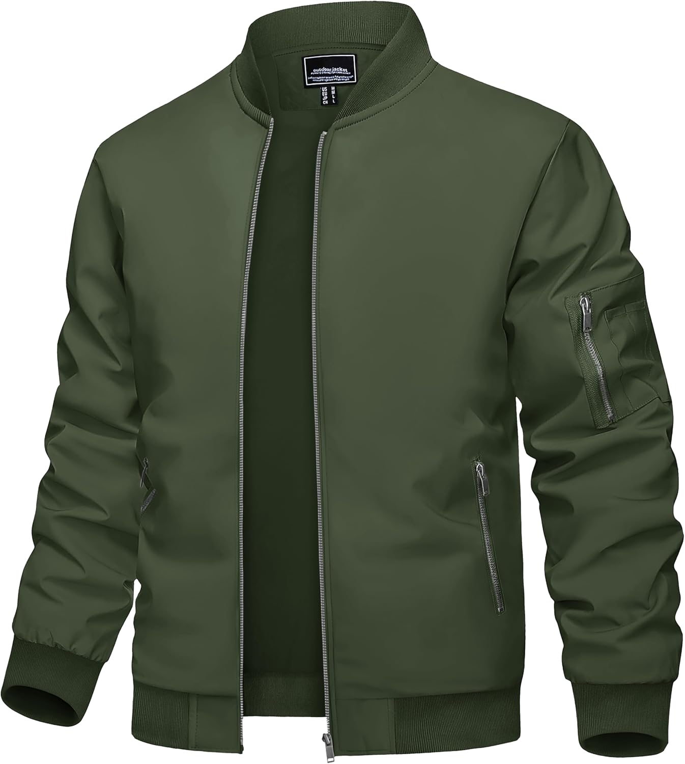 Men's Jacket Lightweight Casual Spring Fall Windbreaker Zip Up Coat with Pocket - Picture 30 of 56