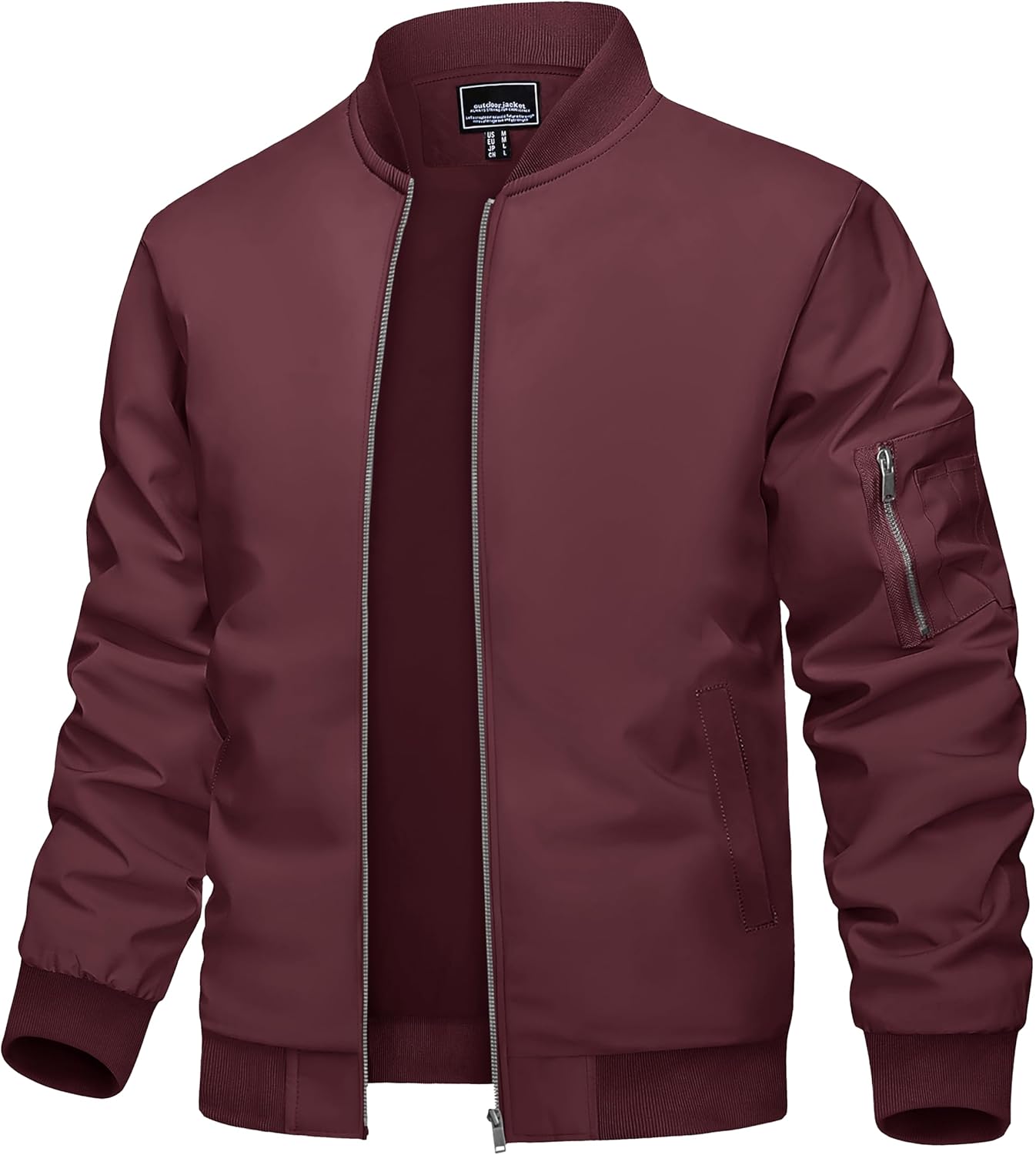 Men's Jacket Lightweight Casual Spring Fall Windbreaker Zip Up Coat with Pocket - Picture 31 of 56