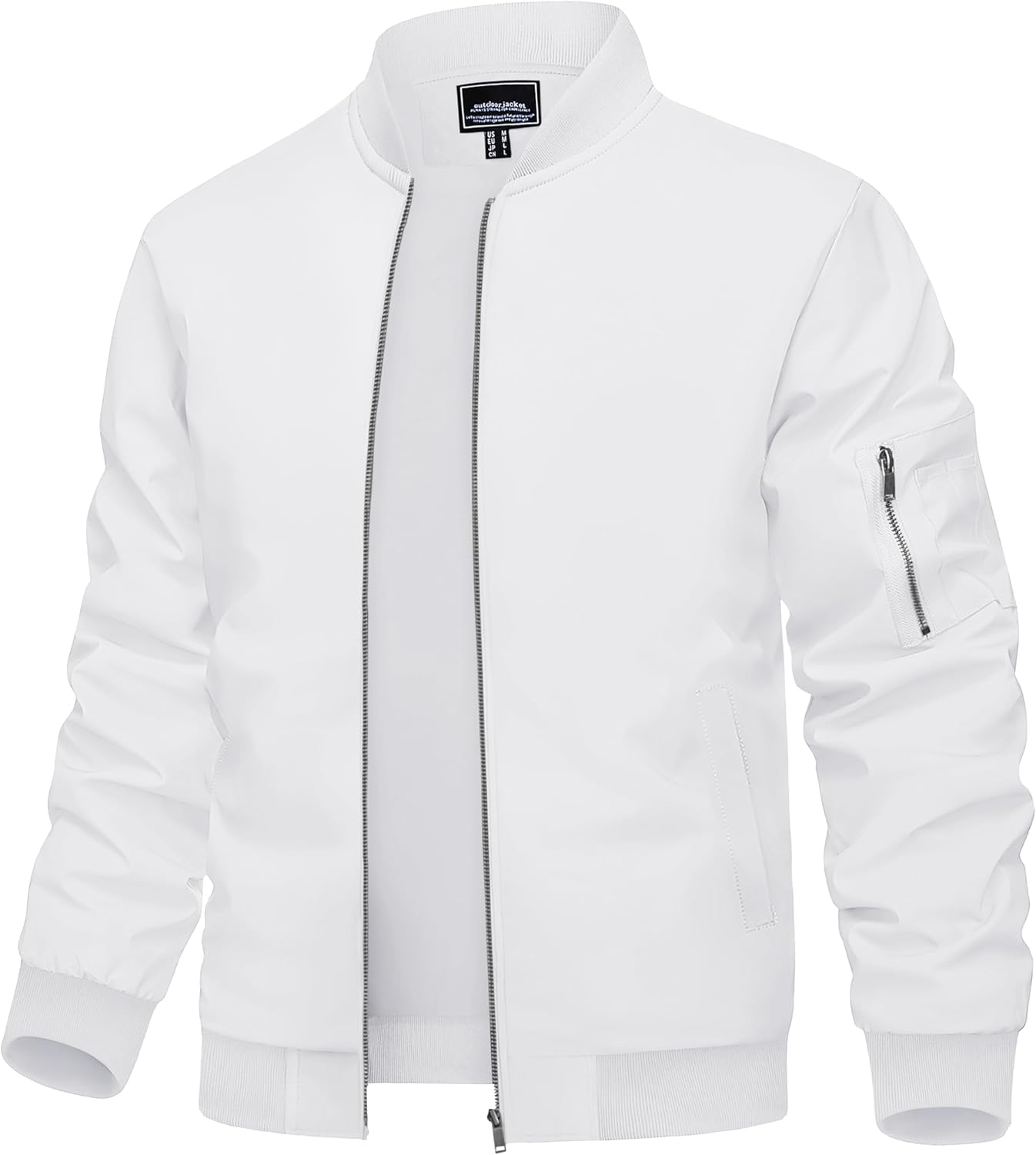 Men's Jacket Lightweight Casual Spring Fall Windbreaker Zip Up Coat with Pocket - Picture 38 of 56