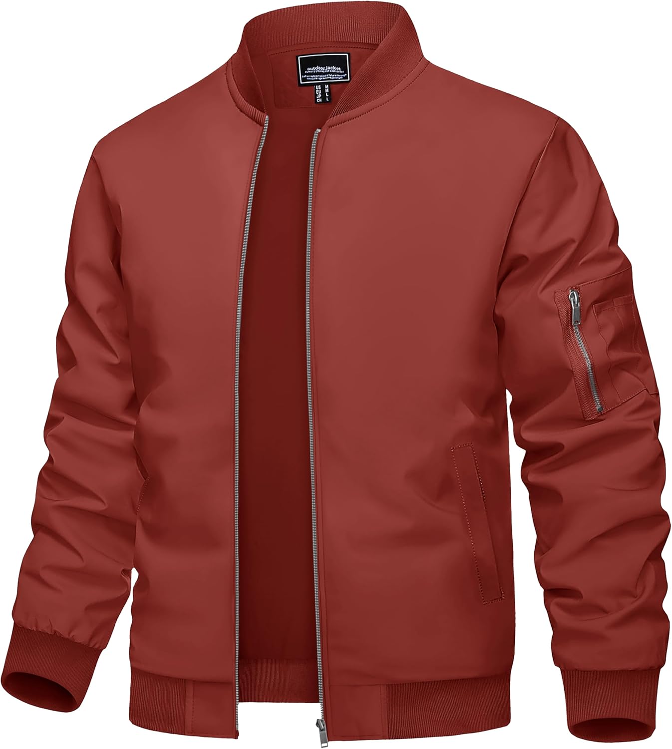 Men's Jacket Lightweight Casual Spring Fall Windbreaker Zip Up Coat with Pocket - Picture 39 of 56