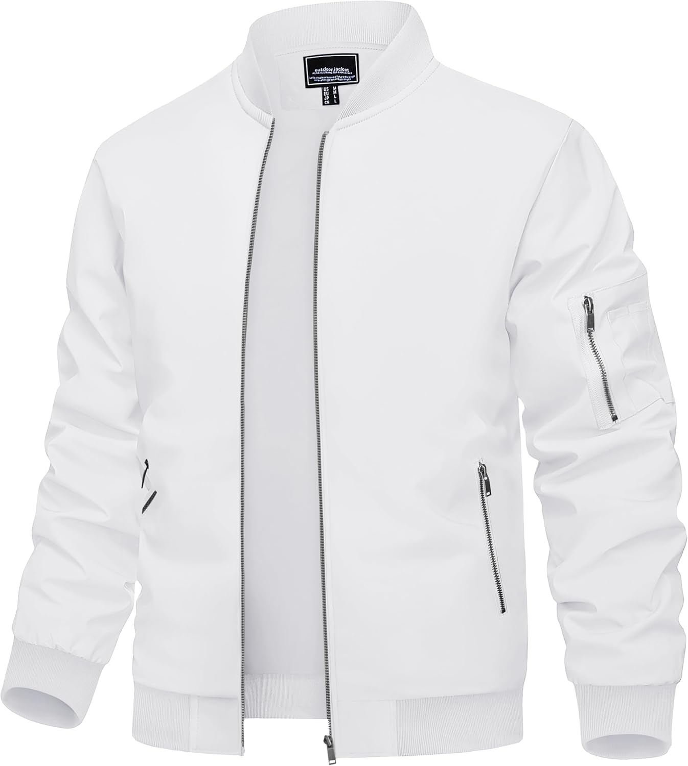 Men's Jacket Lightweight Casual Spring Fall Windbreaker Zip Up Coat with Pocket - Picture 41 of 56