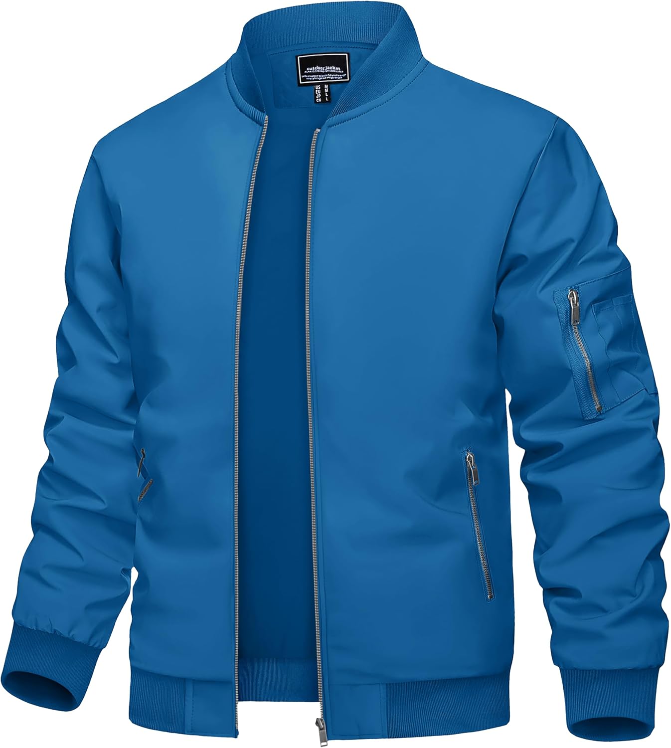 Men's Jacket Lightweight Casual Spring Fall Windbreaker Zip Up Coat with Pocket - Picture 29 of 56