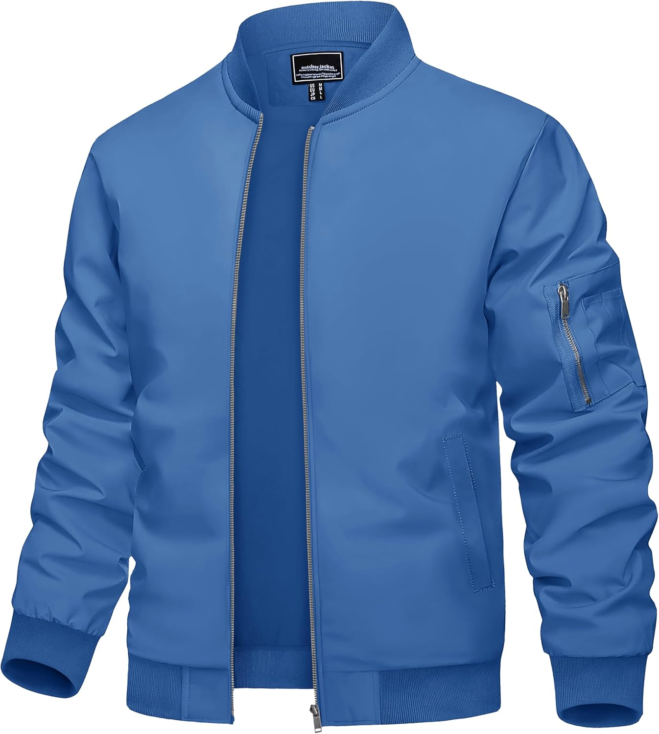 Men's Jacket Lightweight Casual Spring Fall Windbreaker Zip Up Coat with Pocket - Picture 35 of 56