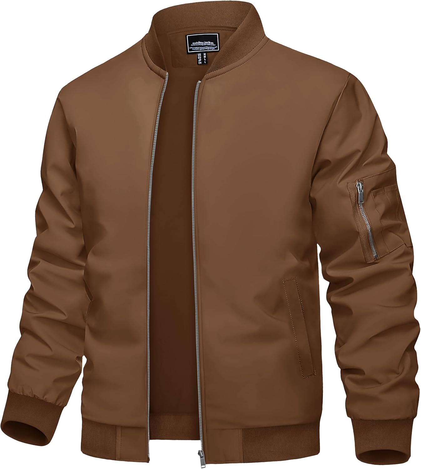 Men's Jacket Lightweight Casual Spring Fall Windbreaker Zip Up Coat with Pocket - Picture 37 of 56