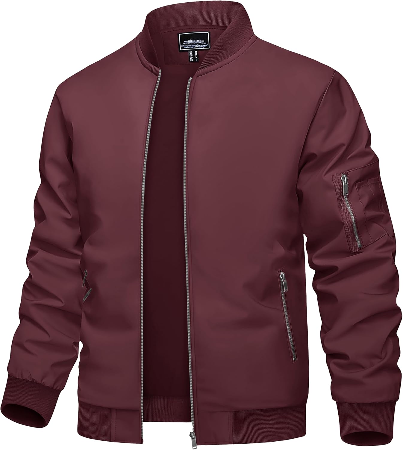 Men's Jacket Lightweight Casual Spring Fall Windbreaker Zip Up Coat with Pocket - Picture 45 of 56