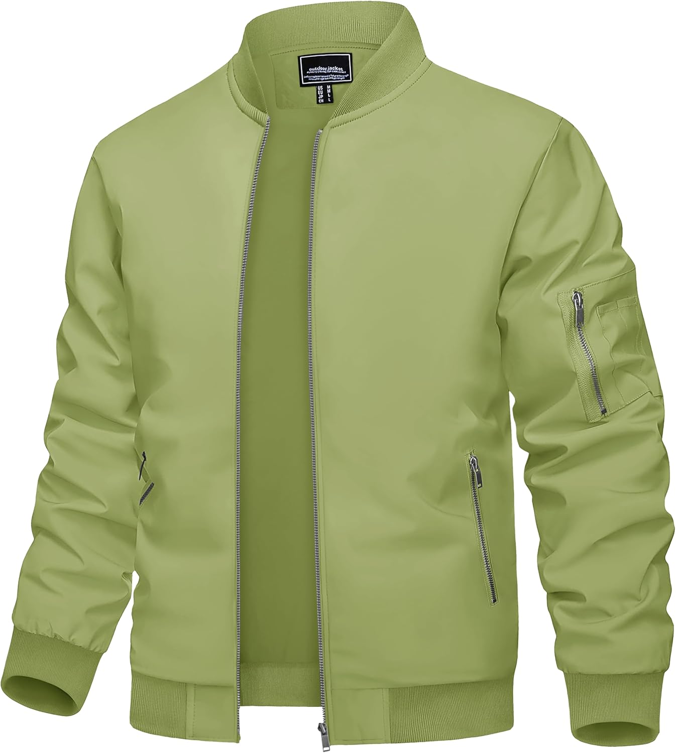 Men's Jacket Lightweight Casual Spring Fall Windbreaker Zip Up Coat with Pocket - Picture 47 of 56