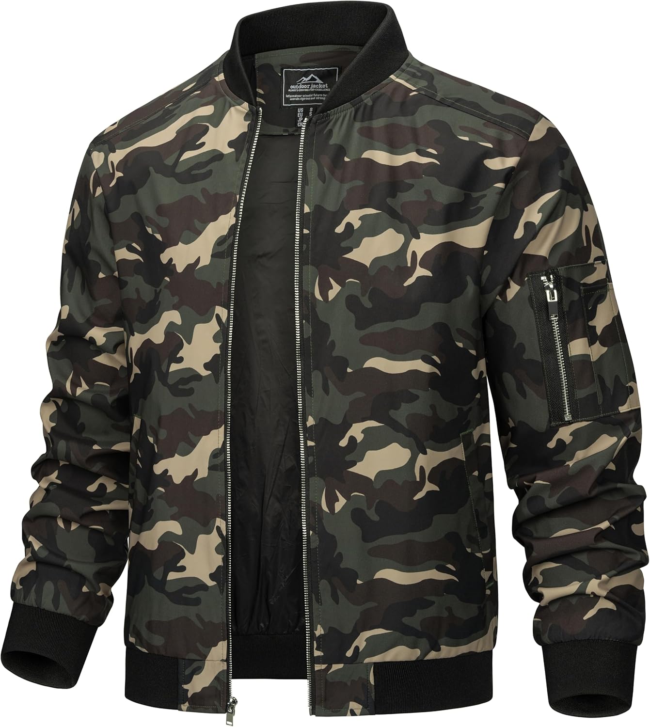 Men's Jacket Lightweight Casual Spring Fall Windbreaker Zip Up Coat with Pocket - Picture 49 of 56