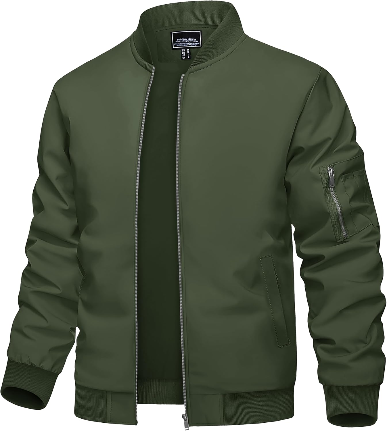 Men's Jacket Lightweight Casual Spring Fall Windbreaker Zip Up Coat with Pocket - Picture 54 of 56