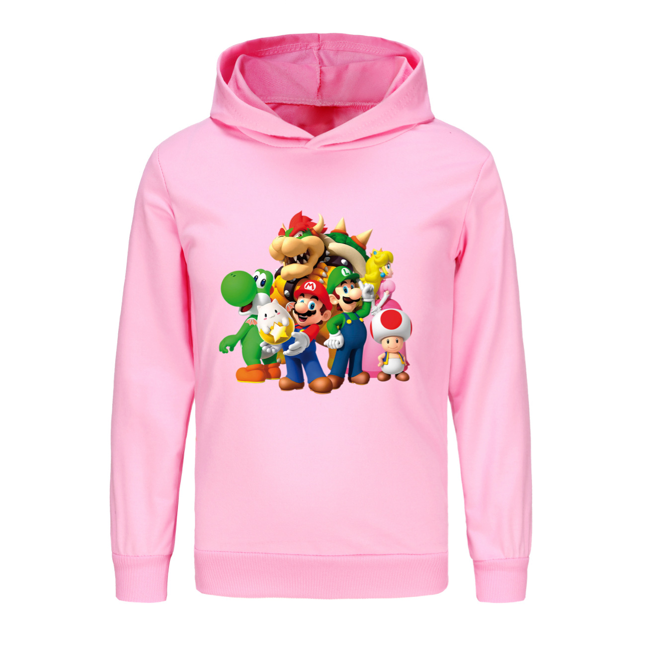 Super Mario Cartoon Boys Girls Hooded Tops T-shirt Shirt Kids Hoodie Jumper Gift - Picture 26 of 28