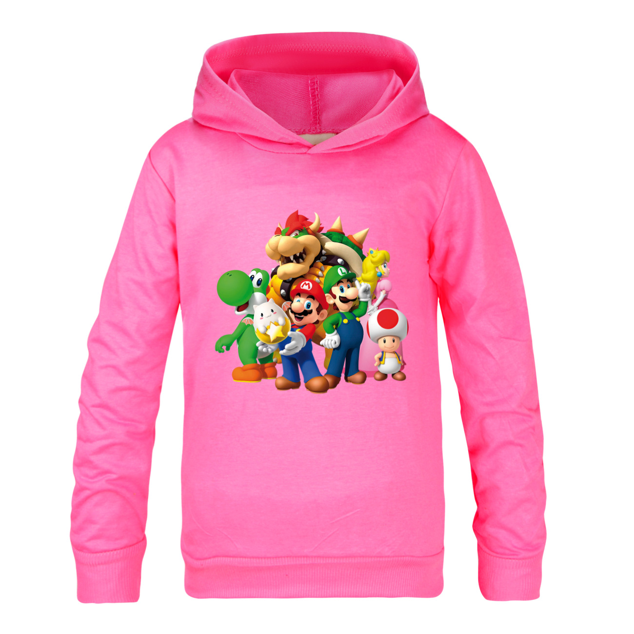 Super Mario Cartoon Boys Girls Hooded Tops T-shirt Shirt Kids Hoodie Jumper Gift - Picture 27 of 28