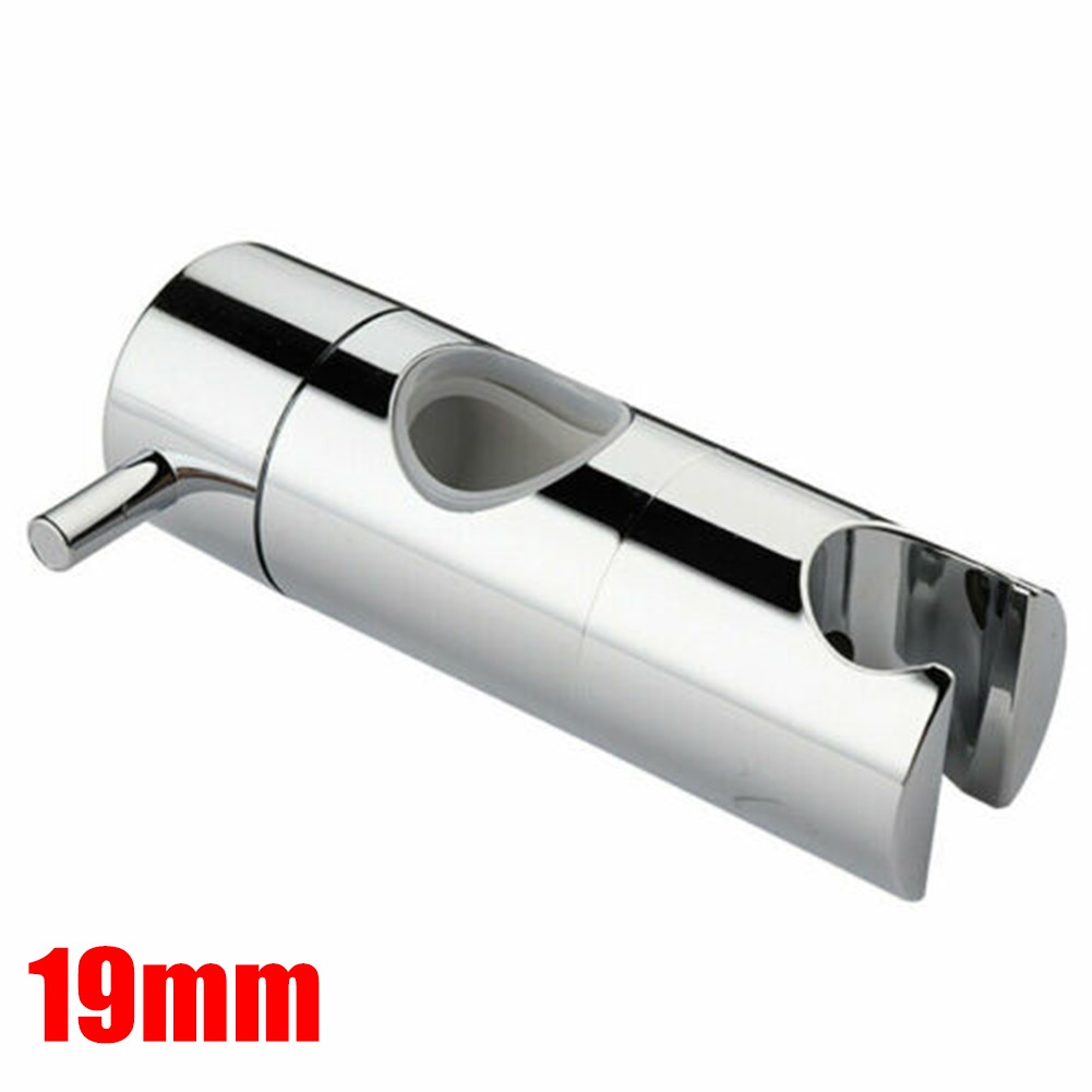 Adjustable Strong Chrome Shower Head Riser Rail Clamp Bracket Holder 19-25mm