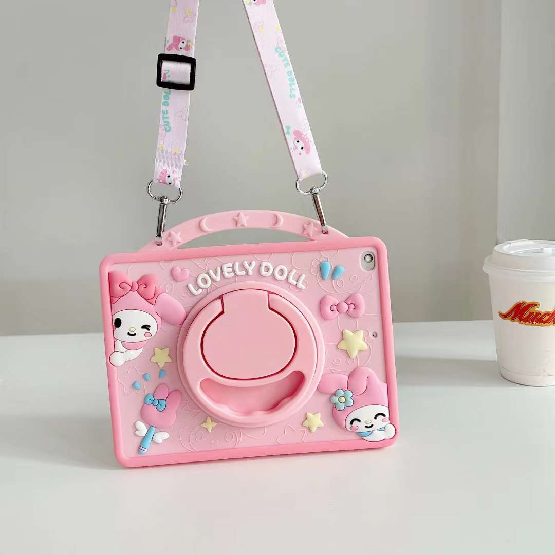 Cartoon Stand Cover Case For iPad 7/8/9th 10.2 Air4/5 10.9 Air6 11' With Straps - Picture 31 of 36