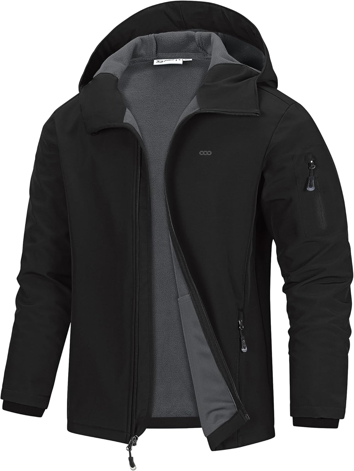 Mens Hooded Softshell Jacket Waterproof Lightweight Insulated Windbreaker Jacket - Picture 18 of 28
