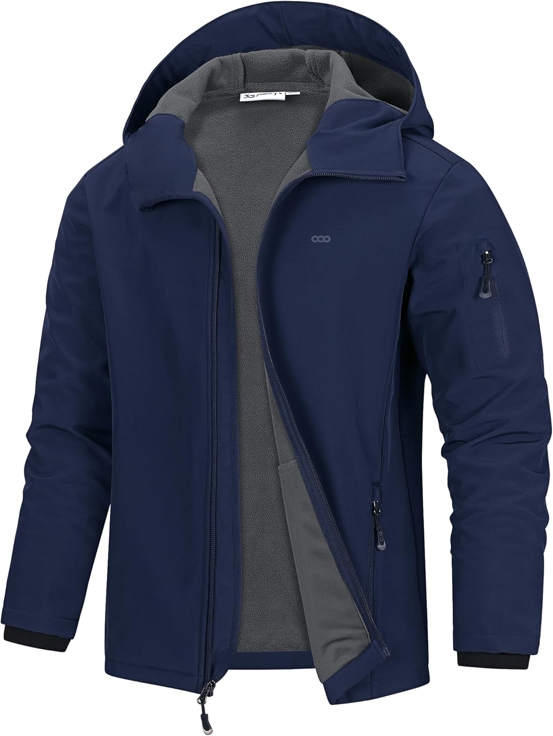 Mens Hooded Softshell Jacket Waterproof Lightweight Insulated Windbreaker Jacket - Picture 25 of 28