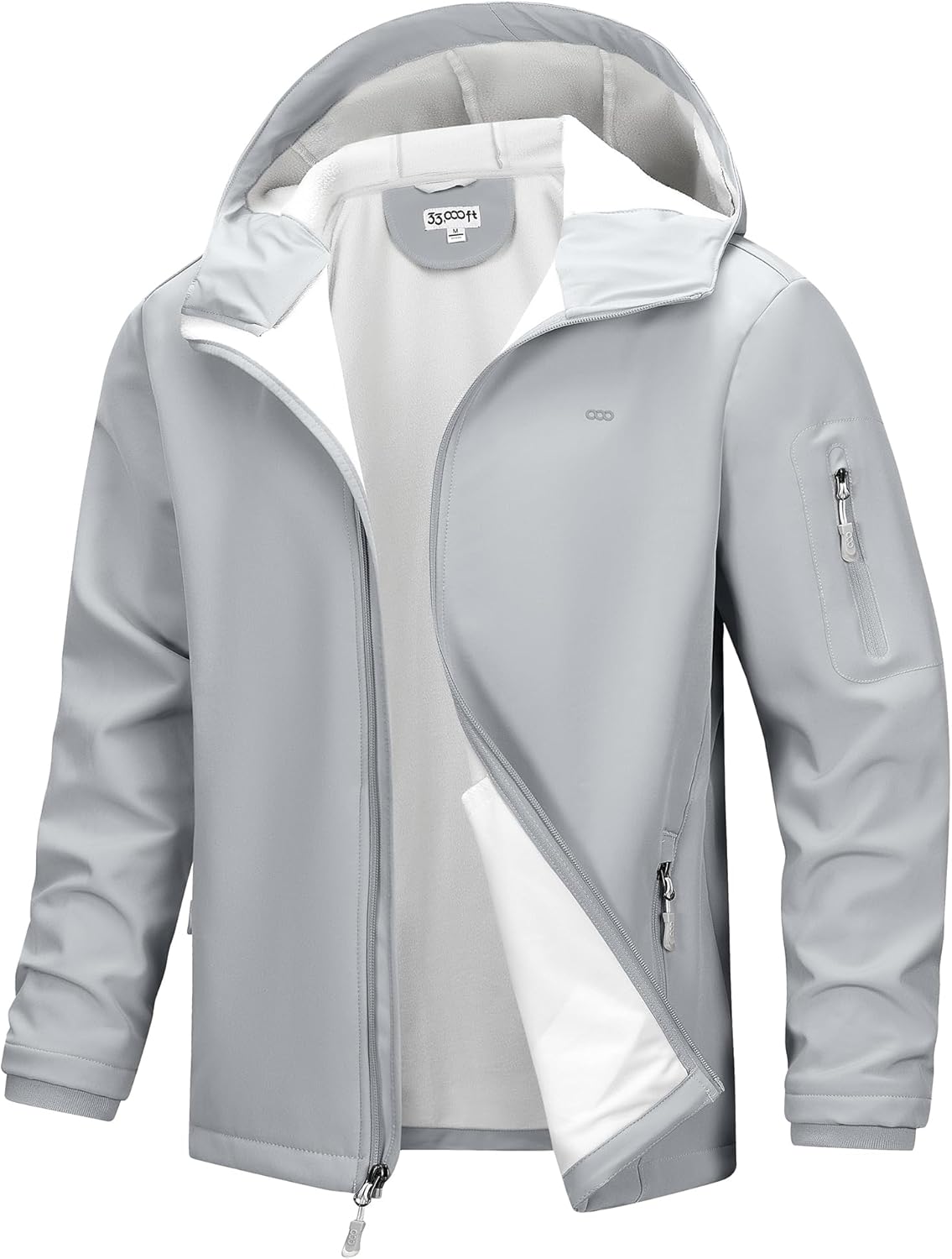Mens Hooded Softshell Jacket Waterproof Lightweight Insulated Windbreaker Jacket - Picture 27 of 28
