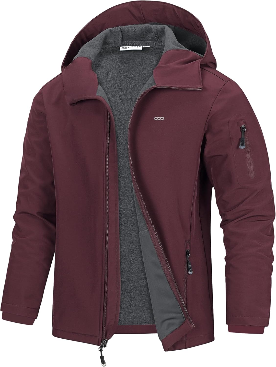Mens Hooded Softshell Jacket Waterproof Lightweight Insulated Windbreaker Jacket - Picture 28 of 28