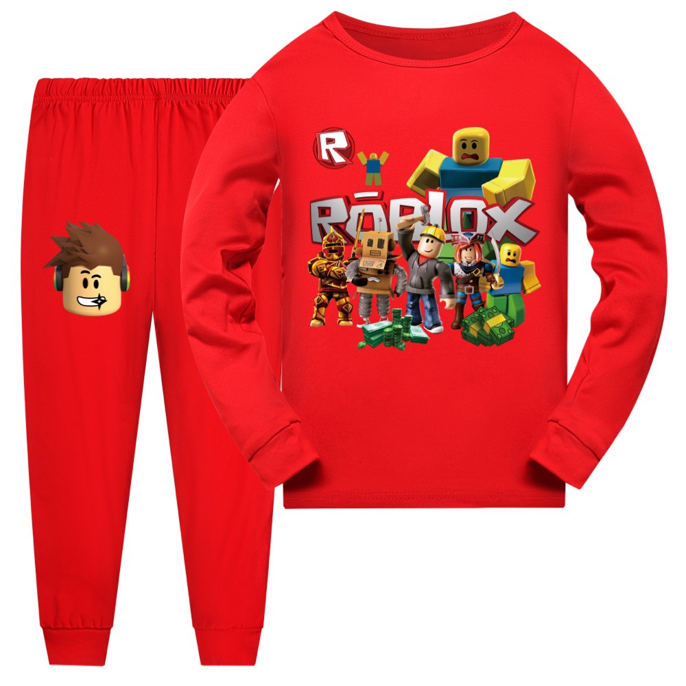Roblox Game Print Kids Boys Hoodie T-shirt &Pants Pajama Set Pyjamas Sleepwear - Picture 12 of 18