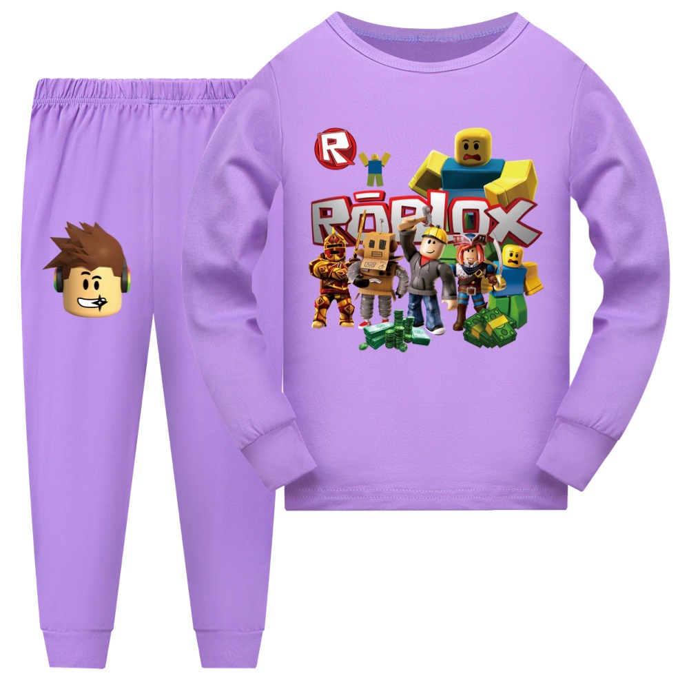 Roblox Game Print Kids Boys Hoodie T-shirt &Pants Pajama Set Pyjamas Sleepwear - Picture 13 of 18
