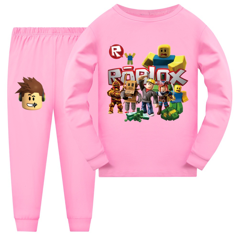 Roblox Game Print Kids Boys Hoodie T-shirt &Pants Pajama Set Pyjamas Sleepwear - Picture 17 of 18