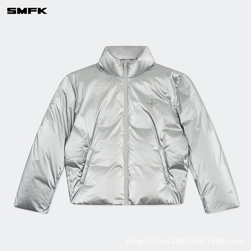 Pre-owned Smfk Extreme Hurricane Bubble Warm White Duck Down Jacket 24 Winter Down Jacket In Space Silver