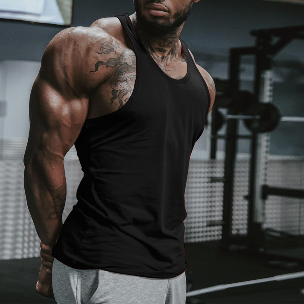 Men Fitness Tank Top Gym Muscle Bodybuilding Sport Workout Vest T Shirt Pullover