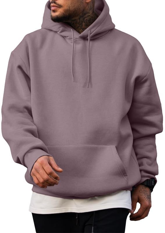 Mens Casual Cotton Hooded Collar Hoodies Pullover Sweatshirts Long Sleeve Shirts - Picture 26 of 47
