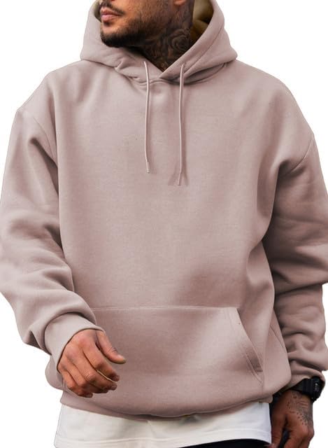 Mens Casual Cotton Hooded Collar Hoodies Pullover Sweatshirts Long Sleeve Shirts - Picture 29 of 47