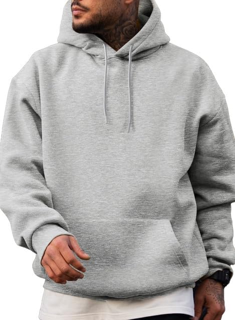 Mens Casual Cotton Hooded Collar Hoodies Pullover Sweatshirts Long Sleeve Shirts - Picture 35 of 47