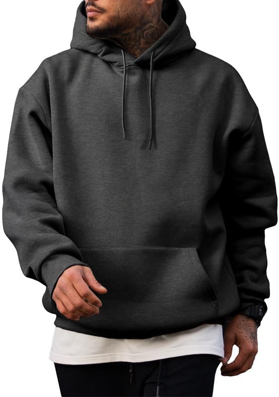 Mens Casual Cotton Hooded Collar Hoodies Pullover Sweatshirts Long Sleeve Shirts - Picture 36 of 47