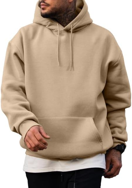 Mens Casual Cotton Hooded Collar Hoodies Pullover Sweatshirts Long Sleeve Shirts - Picture 44 of 47