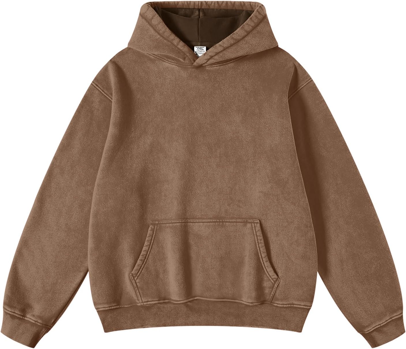 Mens Pullover Oversized Hoodie Cotton Hooded Sweatshirt Heavyweight Hoodie - Picture 32 of 38