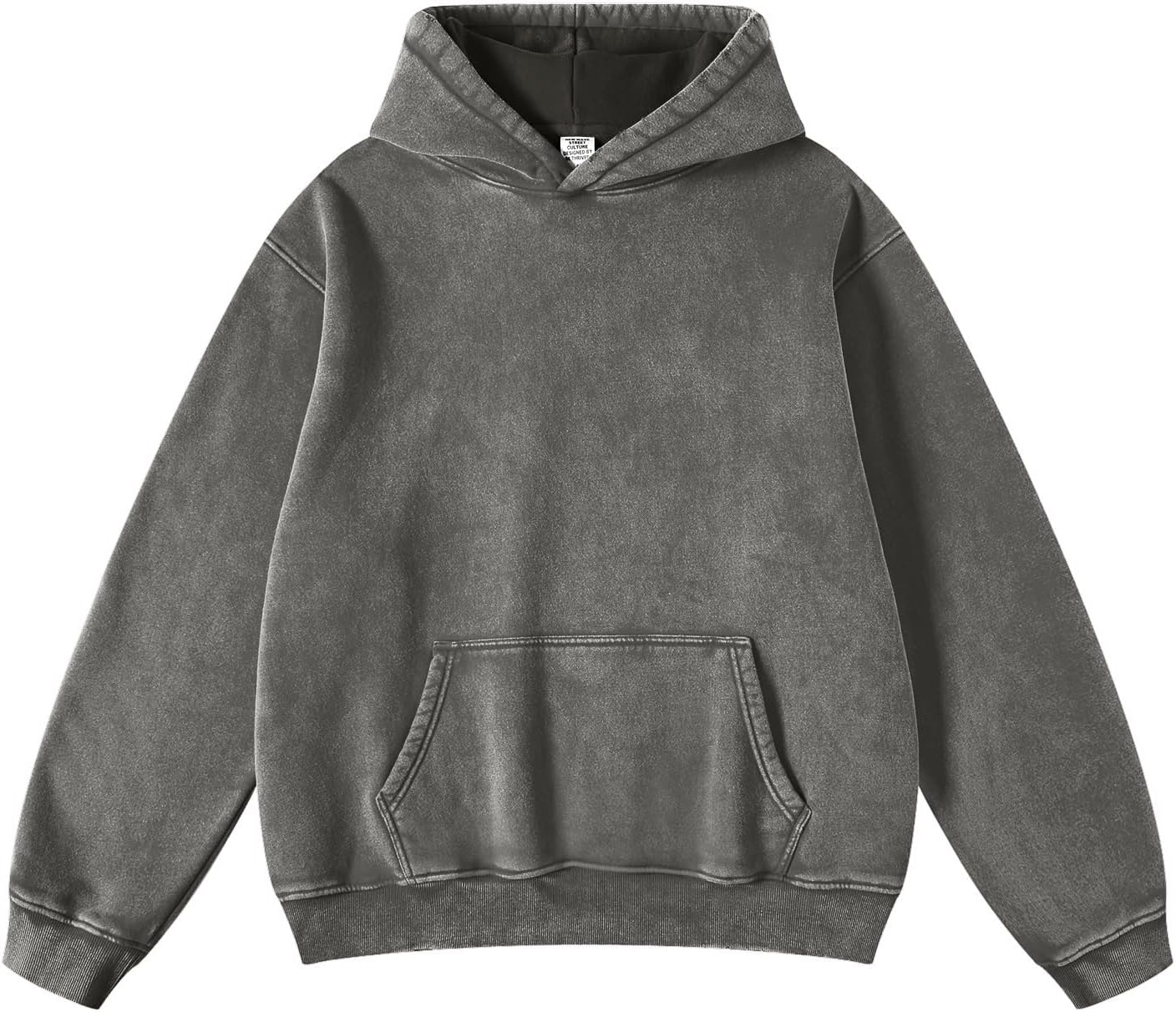Mens Pullover Oversized Hoodie Cotton Hooded Sweatshirt Heavyweight Hoodie - Picture 34 of 38