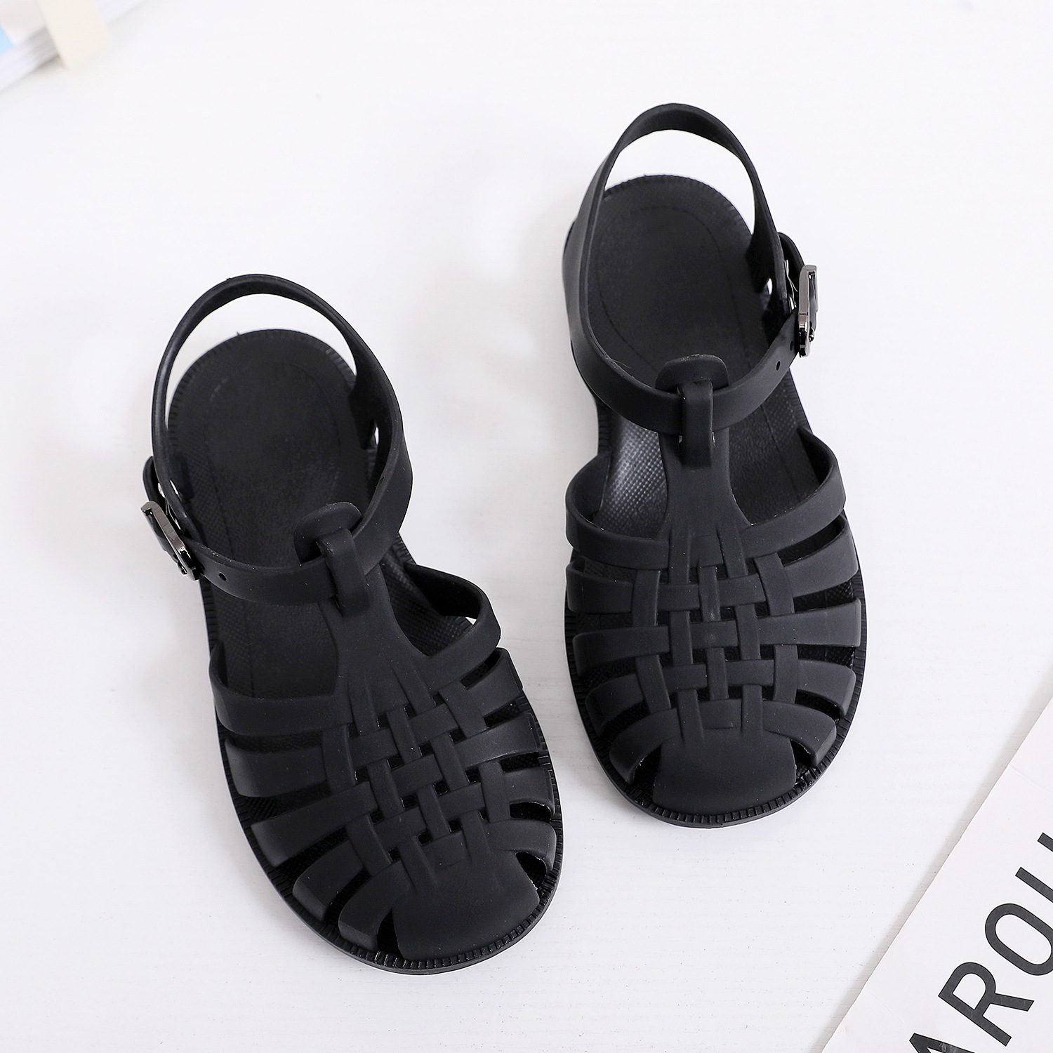 KIDS GIRLS TODDLERS CHILDRENS FLAT SUMMER BEACH JELLY SHOES SANDALS FLIP FLOPS