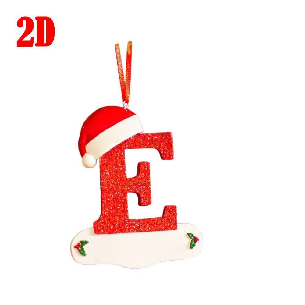 26 LetterS Alphabet Christmas Pendant Wooden Painted Xmas Tree OrnamentS Decors - Picture 18 of 39