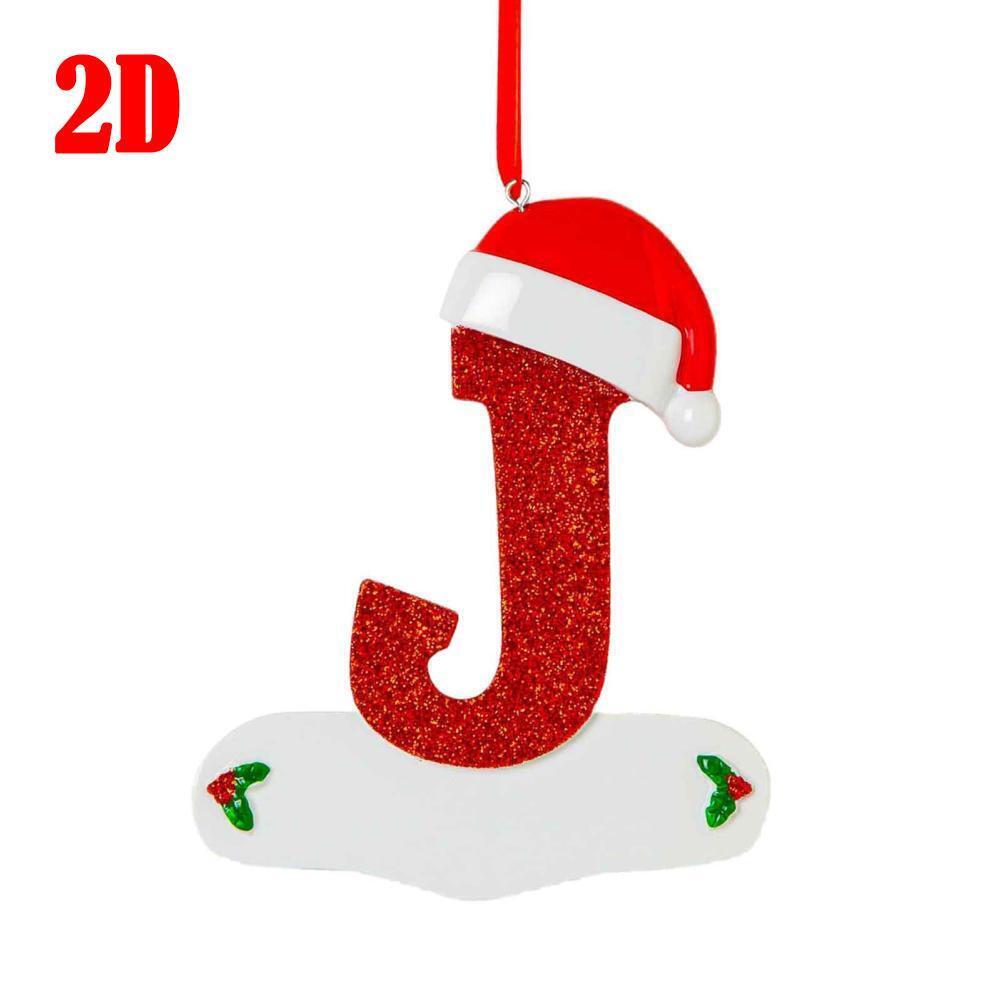 26 LetterS Alphabet Christmas Pendant Wooden Painted Xmas Tree OrnamentS Decors - Picture 23 of 39