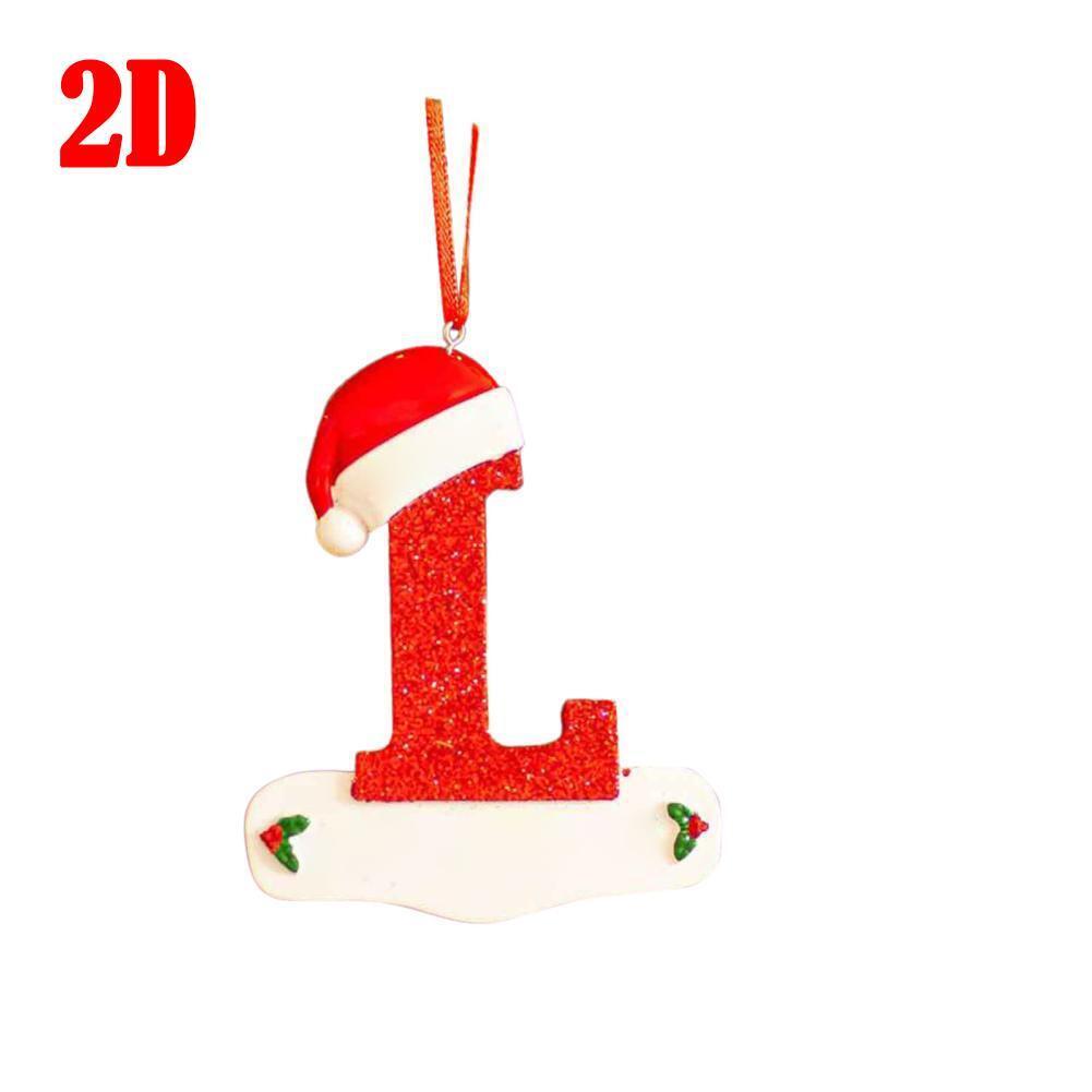 26 LetterS Alphabet Christmas Pendant Wooden Painted Xmas Tree OrnamentS Decors - Picture 25 of 39