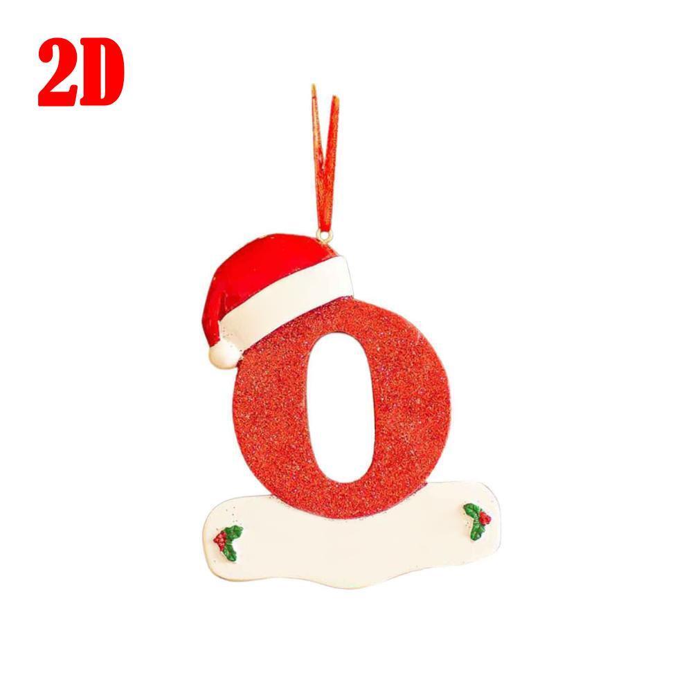 26 LetterS Alphabet Christmas Pendant Wooden Painted Xmas Tree OrnamentS Decors - Picture 28 of 39
