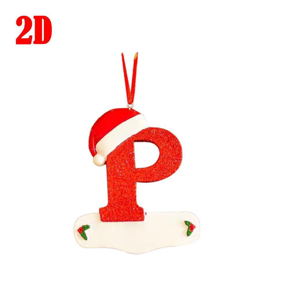 26 LetterS Alphabet Christmas Pendant Wooden Painted Xmas Tree OrnamentS Decors - Picture 29 of 39