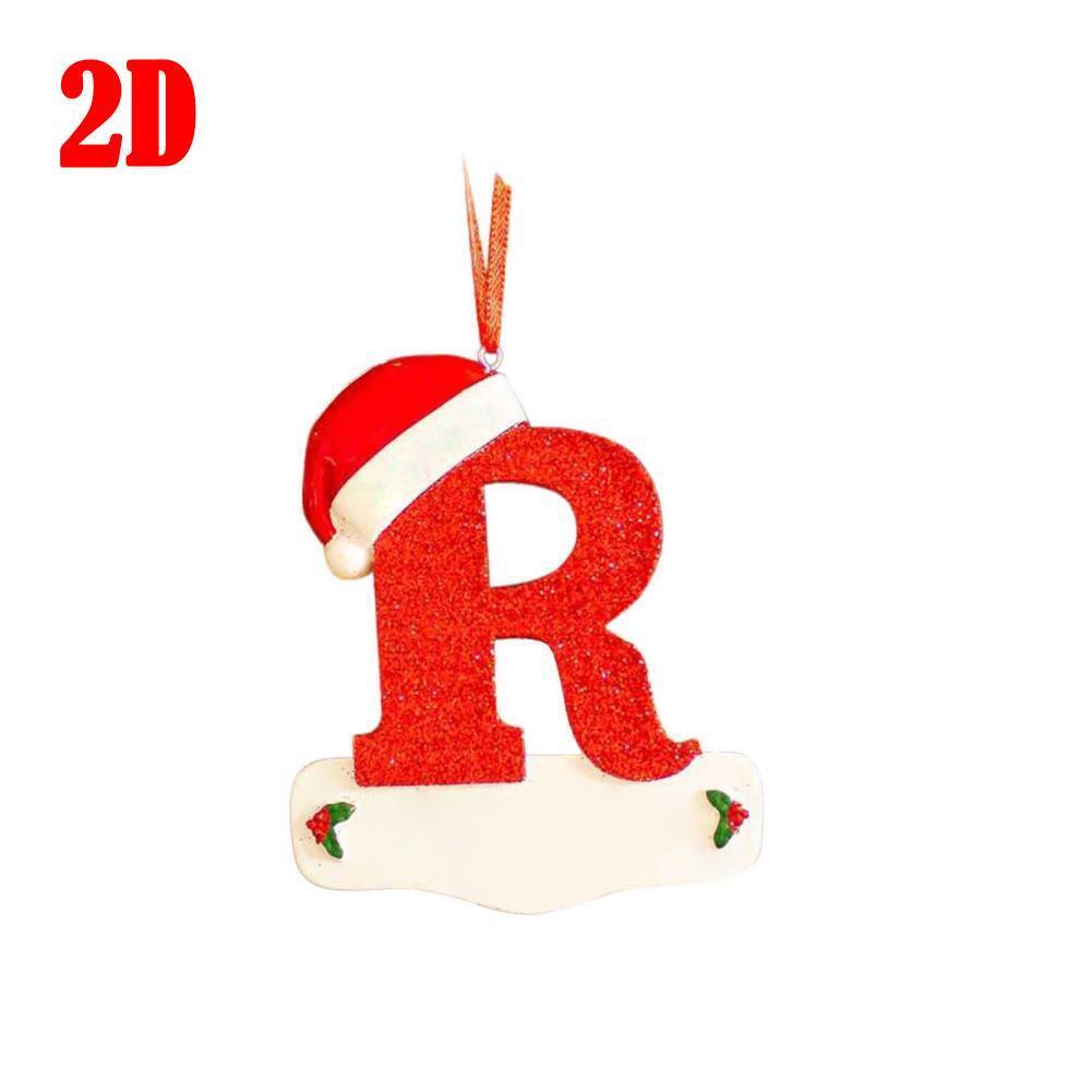 26 LetterS Alphabet Christmas Pendant Wooden Painted Xmas Tree OrnamentS Decors - Picture 31 of 39