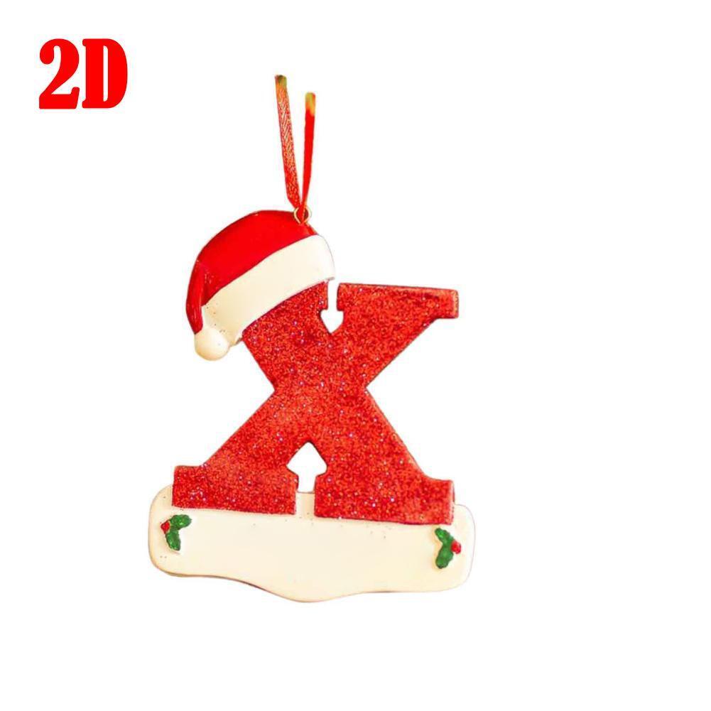 26 LetterS Alphabet Christmas Pendant Wooden Painted Xmas Tree OrnamentS Decors - Picture 37 of 39